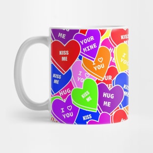 HAPPY Valentines Day Candy Hearts Mug